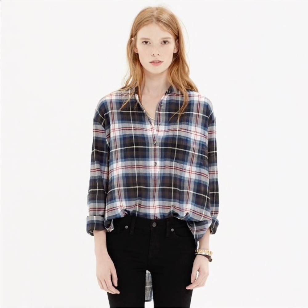 Madewell Collarless Popover